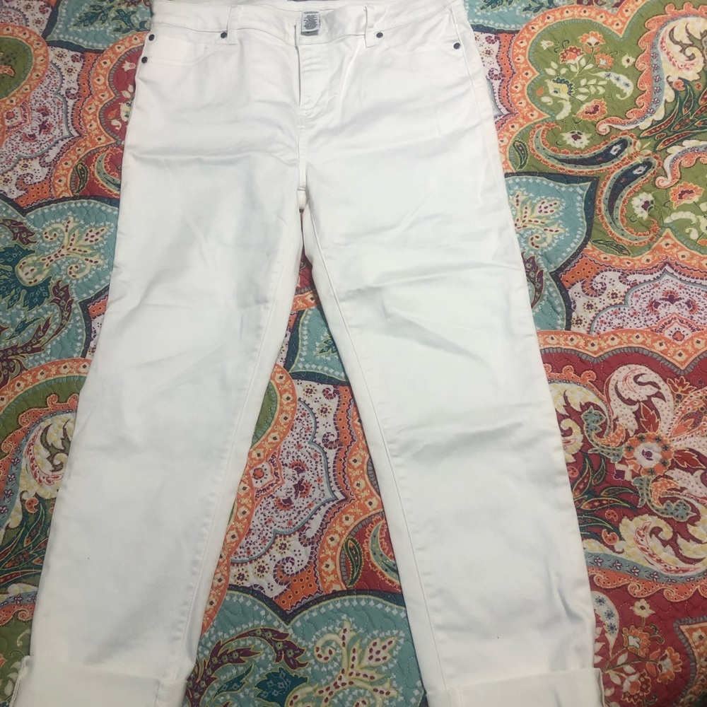 Liverpool women’s jeans 14/32 Abby skinny white.